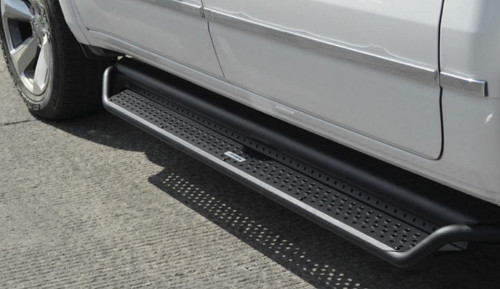 Go Rhino D14306T Running Boards for RAM, 1500, 2019 - 2021, Dominator Extreme D1 SideSteps - Complete Kit: Mild steel, Textured black, D10087T Side Steps + D64306TK Dominator Brackets. Full Length Step Area, New body style PU. New Body Style Only